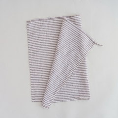 Pigeon gray stripe linen tea towel