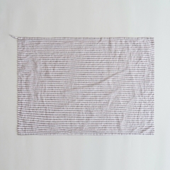 Pigeon gray stripe linen tea towel