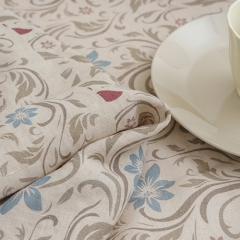 floral printed linen table cloth set