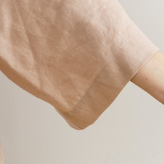 Maple sugar linen robe