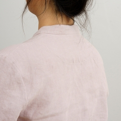 Peach wood women linen shirt pajamas set