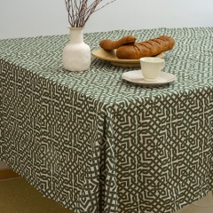 Totem printed linen table cloth set
