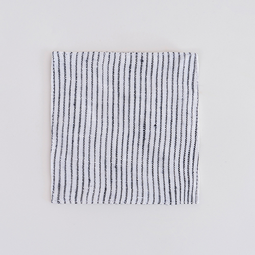 Pencil stripe linen bar cocktail napkin