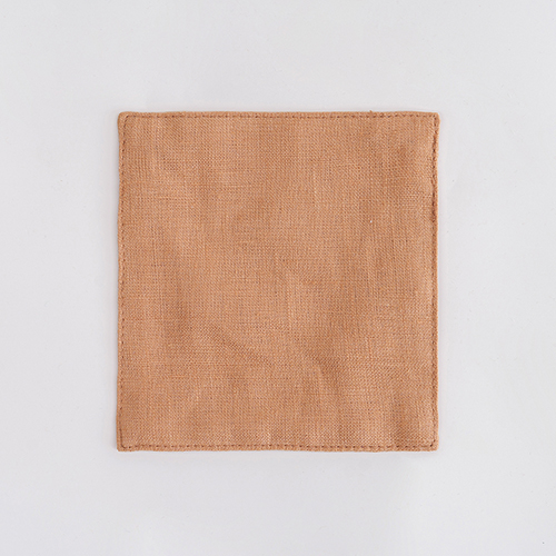 Light taupe linen bar cocktail napkin