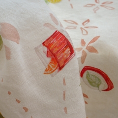 Fruit printed linen table cloth set