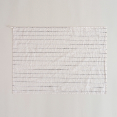 Blue white stripe linen tea towel