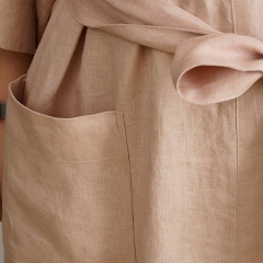 Maple sugar linen robe