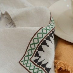 Islamic style linen table cloth set