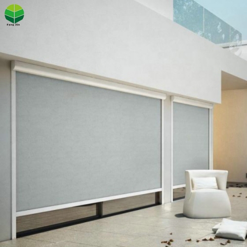 Outdoor Waterproof Electric Double Roll Blinds and Window Curtain For Home