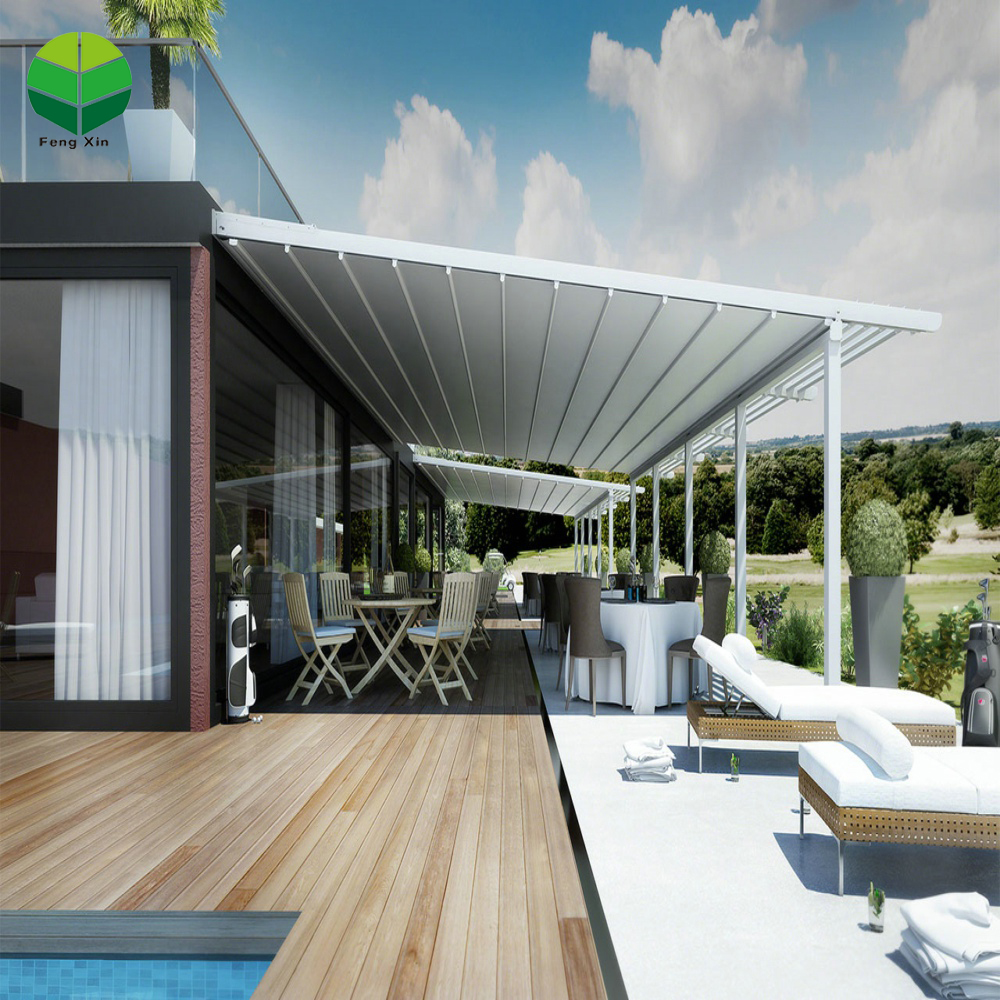 high quality waterproof retractable awnings with patio folding roo