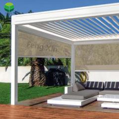 outdoor Fully automatic retractable sliding and folding waterproof aluminum terrace roof pergola