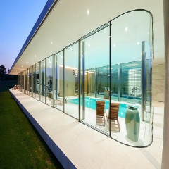 2020 New design good-looking balcon frameless folding glass door