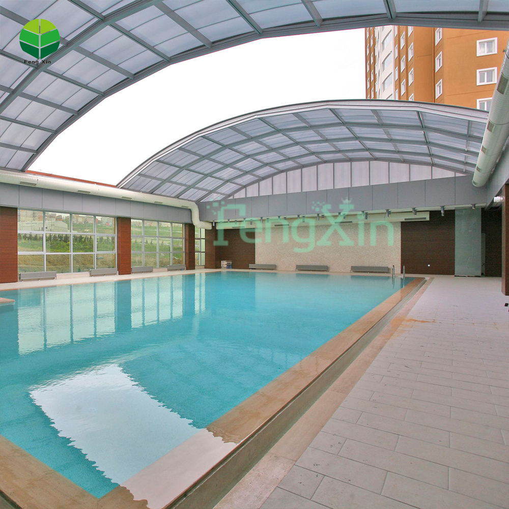 glass roof swimming pool