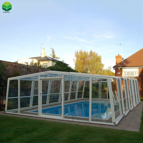 Enclosure Swimming Pool Retractable Glass Roof Cost