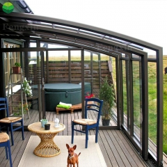 Aluminium glass roof balcony decorating sunroom