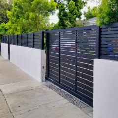Fengxin New Design Garden Farm Fence Electric Security Gate Aluminum Metal Fence