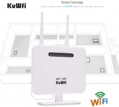 KuWFi 4G LTE Mobile WiFi Hotspot Unlocked Travel Partner Wireless 4G Router with SIM Card Slot Support B1/B3/B5/B7/B8/B20 Perfectly with Home/Office