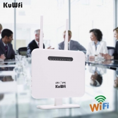 KuWFi 4G LTE Mobile WiFi Hotspot Unlocked Travel Partner Wireless 4G Router with SIM Card Slot Support B1/B3/B5/B7/B8/B20 Perfectly with Home/Office