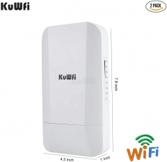 KuWFi 300Mbps CPE Wireless Bridge 14DBi 1KM point-to-point WiFi Extender Outdoor