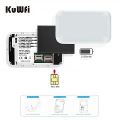 KuWFi 4G Portable WiFi Router 150Mbps Mobile Hotspot Router Mini Pocket 4G Car Wi-fi Router with Sim Card Slot RU/Korea/Brazil