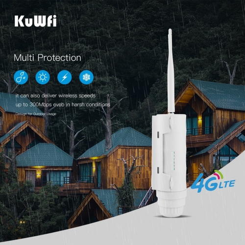 KuWFi outdoor 4g LTE WIFI Router 150Mbps Wireless AP WIFI Extender Long Range