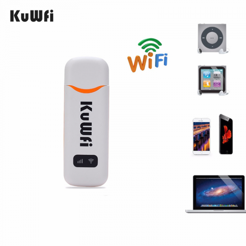 KuWfi 4G Modem LTE Dongle 150Mbps USB 2.0 Car Wifi Routers Built-in 2dbi Antenna