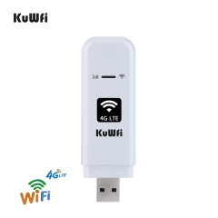 KuWFi 4G WIFI Modem Dongle Router 150Mbps Universal Unlocked 4G SIM Card WIFI Adaptor