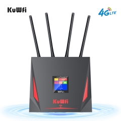 Newest KuWFi 4G WiFi Router 300Mbps 2.4Ghz Unlocked LTE Modem WiFi Router for Gaming