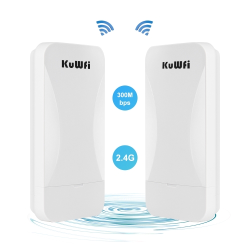 KuWFi 1-2KM Wireless bridge 2.4G 300Mbps Outdoor CPE AP/ Repeater Point to Point Wireless Bridge