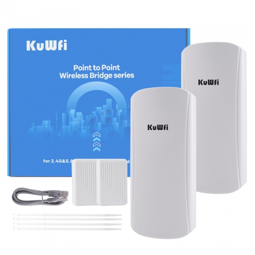 Kuwfi Ghz Ac Mbps Km Wireless Bridge Dbi Point To Point Network Bridge