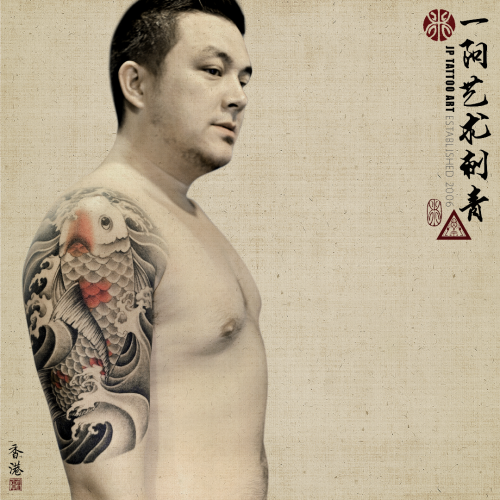 Koi Fish Swimming Upstream