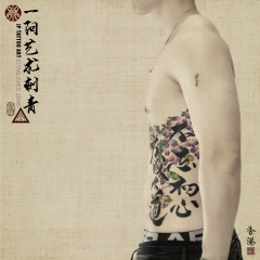 Chinese Ink Brush Wisterias with Calligraphy - In Progress