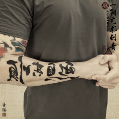 Ink Brush Wing with Mirror Invert Chinese Calligraphy