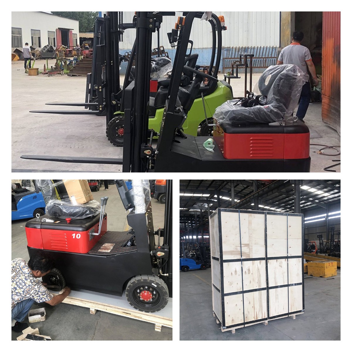 HITOP 3 units 1Ton electric forklifts were delivered to a client in France