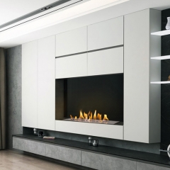 Biothanol burner for custom fireplace