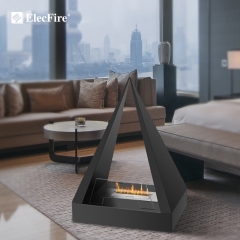 ElecFire Freestanding Indoor&Outdoor Ventless Bio Ethanol Fireplace EF-MV-19B1