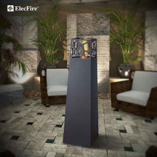 ElecFire Patio Freestanding Bio Ethanol Fireplace EF-MV-63B1