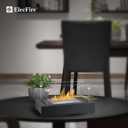 ElecFire Indoor&Outdoor Portable Tabletop Fireplace–Clean-Burning Bio Ethanol Ventless Fireplace EF-MT-21B1