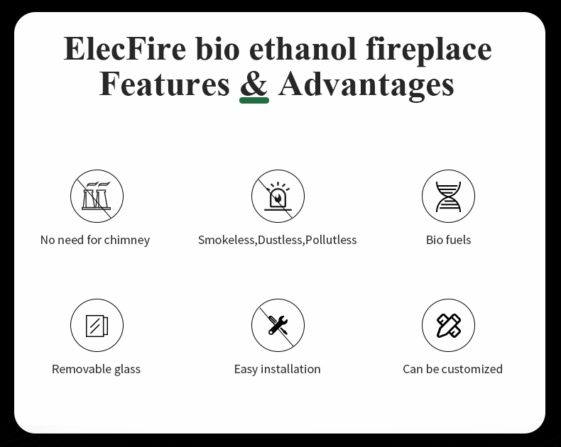 ElecFire Bio Ethanol Fireplace