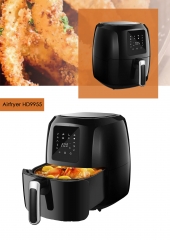 Air fryer 7L, LCD digital touch screen control, healthy way to fry roast bake and grill