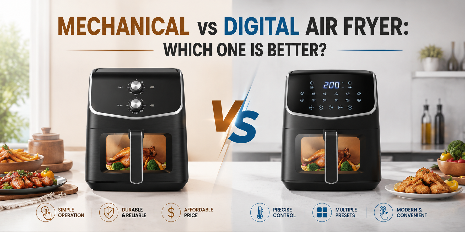 Mechanical vs Digital Air Fryer: Which One Is Better?