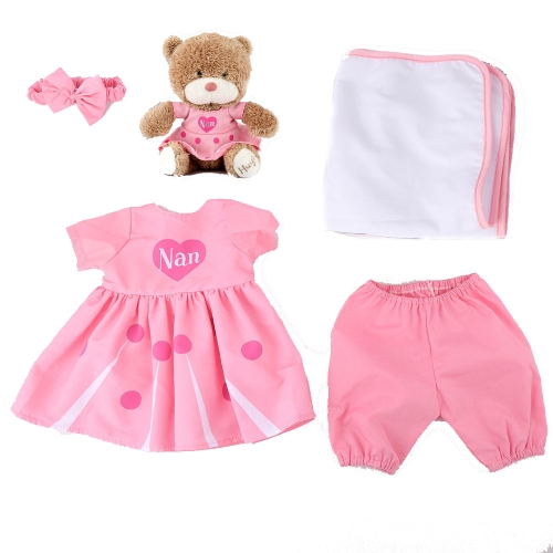 Kaydora 16-18" Reborn Baby Clothes+Blanket+Bear