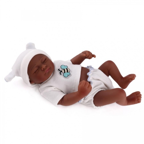 10" Preemie Boy African American Reborn Baby Doll Silicone Beekeeper Boy