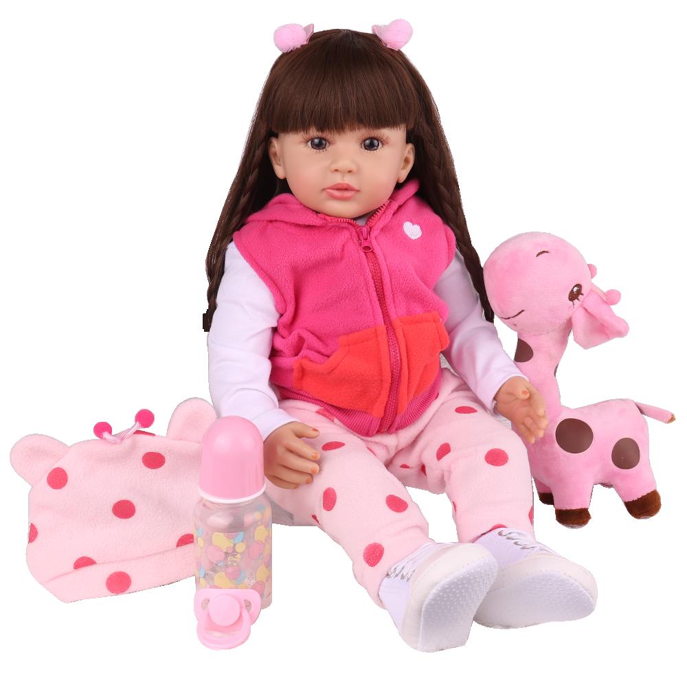 22" Toddler Girl dolls Handmade Silicone Vinyl Reborn Baby Doll Kaydora