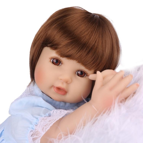 22" Girl Toddler Lifelike Handmade Silicone Doll Vinyl Silicone Kaydora