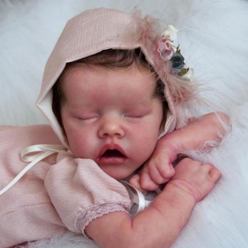 Sweet Rebirh Girl Doll Leah 18" Full Vinyl Silicone Lifelike Baby