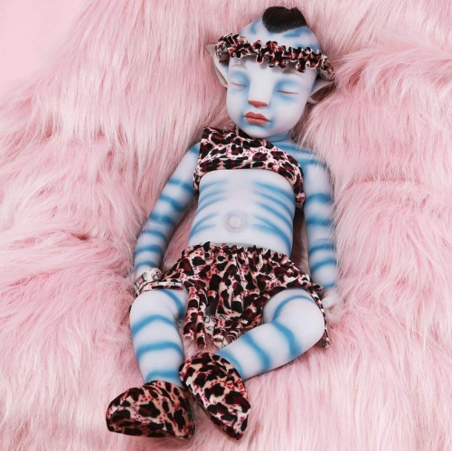 Cute Reborn Baby Elves 12" Blue Skin Dolls