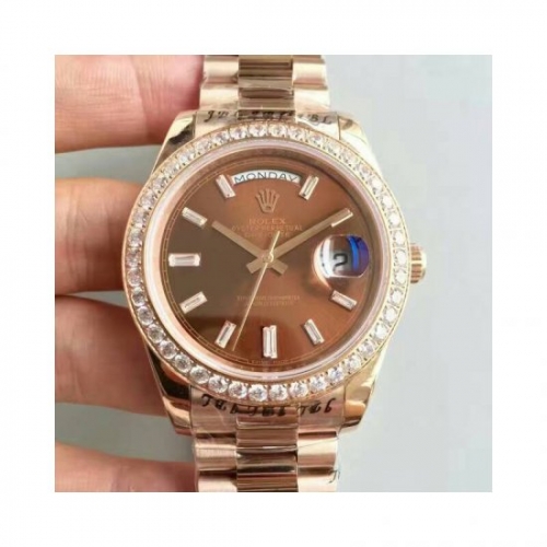 Rolex Day-Date 40 228235 2016 40MM KW Rose Gold & Diamonds C