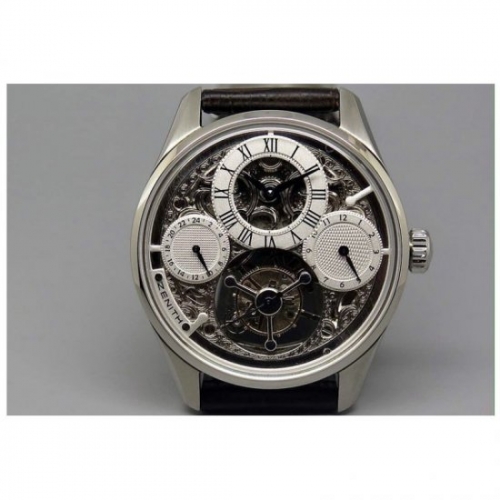 Zenith EP Calender Skeleton Tourbillon SS/LE Black Swiss Tourbil