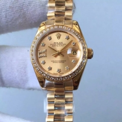 Rolex Lady Datejust 28 279138RBR 28MM Yellow Gold & Diamonds